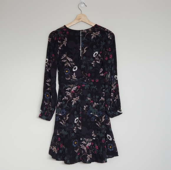 ASTR The Label Floral Swing Long Sleeve Mini Dress Small Fairy Goth - Picture 5 of 11